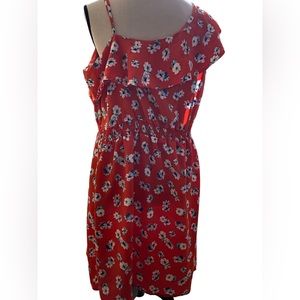 beautiful floral dress one shoulder strap design